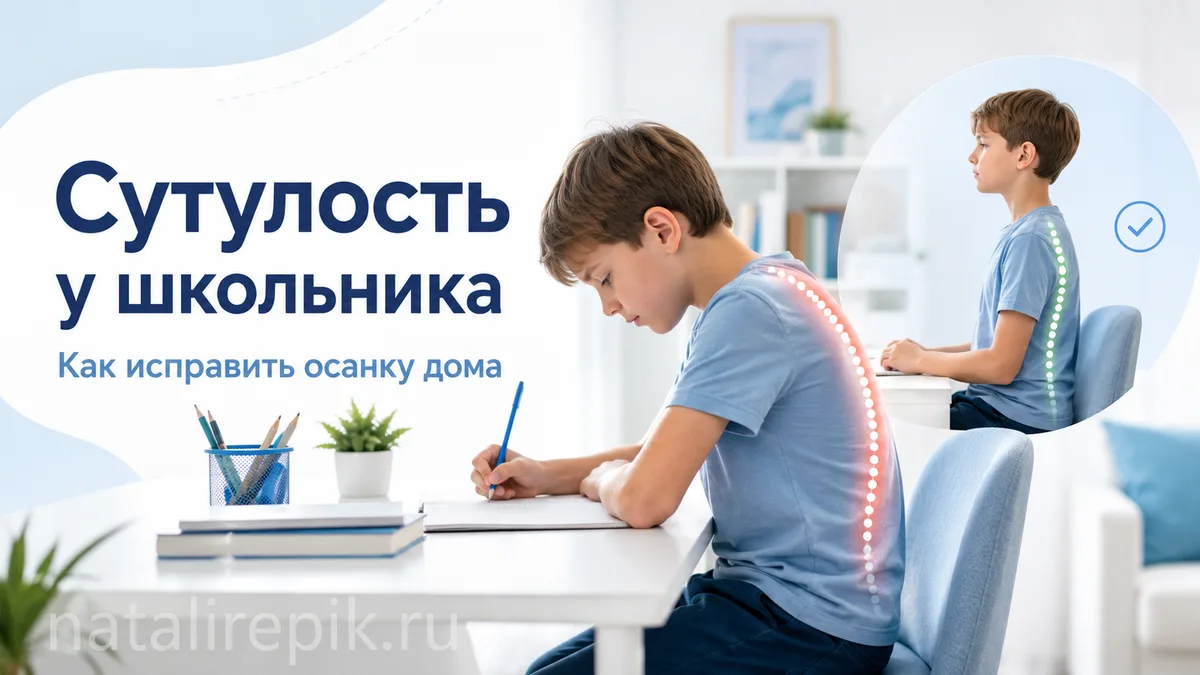 Сутулость у школьника: как исправить осанку дома