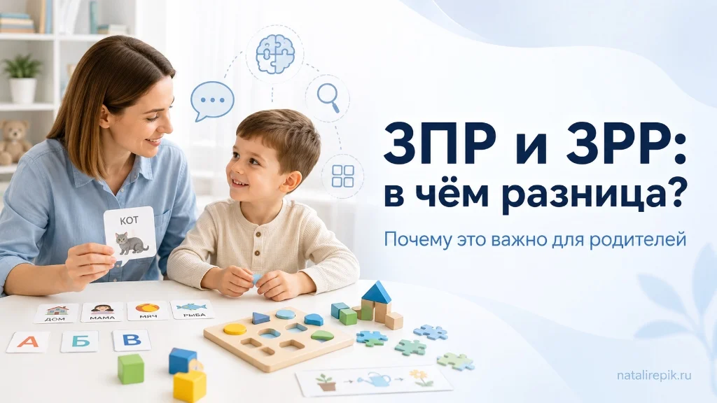 ЗПР и ЗРР: в чём разница и почему это важно для родителей - Разбираем отличия задержки психического развития (ЗПР) от задержки речевого развития (ЗРР). Как вовремя распознать симптомы и помочь ребенку.