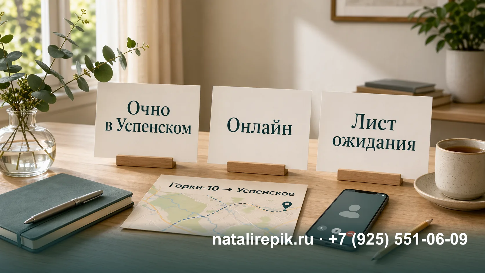 Психолог в Горках-10 - Психолог для жителей Горок-10: первая консультация в Успенском или онлайн, понятный выбор направления и лист ожидания на будущий кабинет рядом.